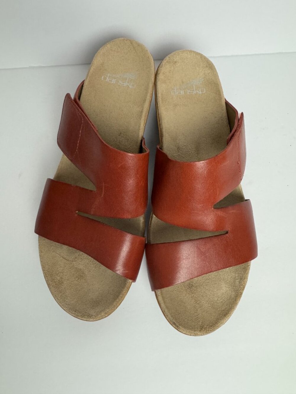 Dansko Lacee Burnished Calf Leather Strappy Sandals Coral Size EU 40 - Picture 2 of 12